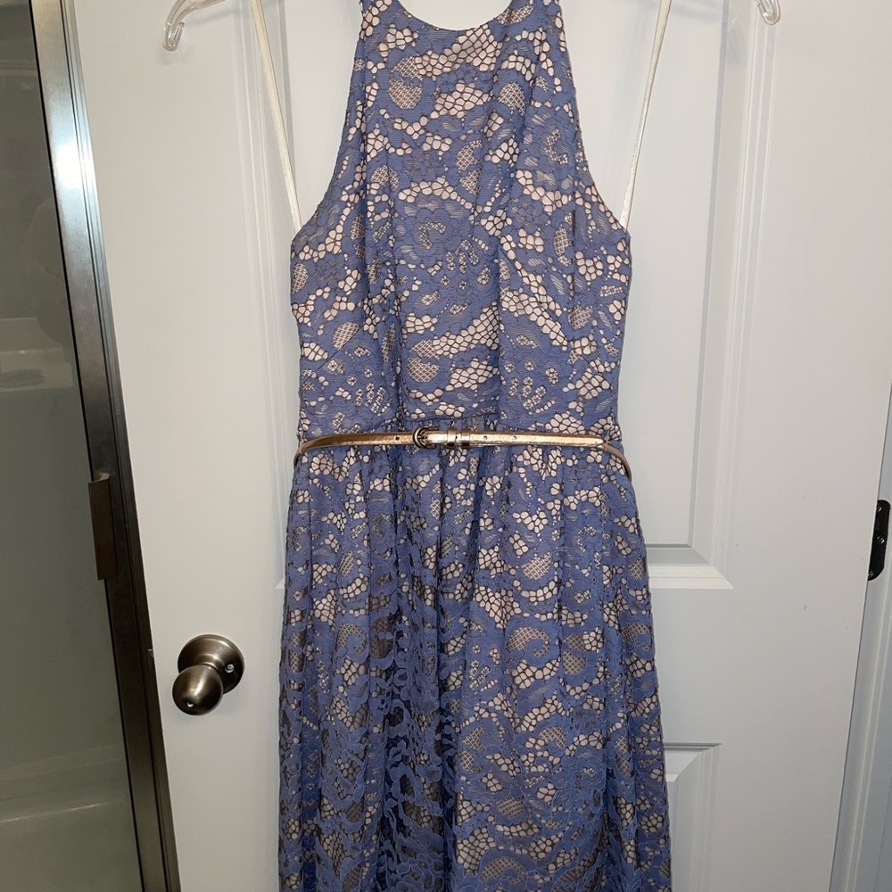 Eliza J Blue Midi Dress with Timeless Elegance